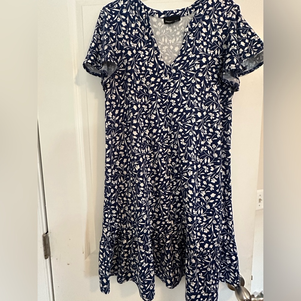 Fortune and Ivy royal blue floral dress